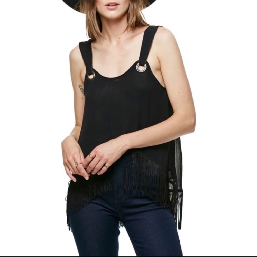 Free People Midnight Moves Fringe Top